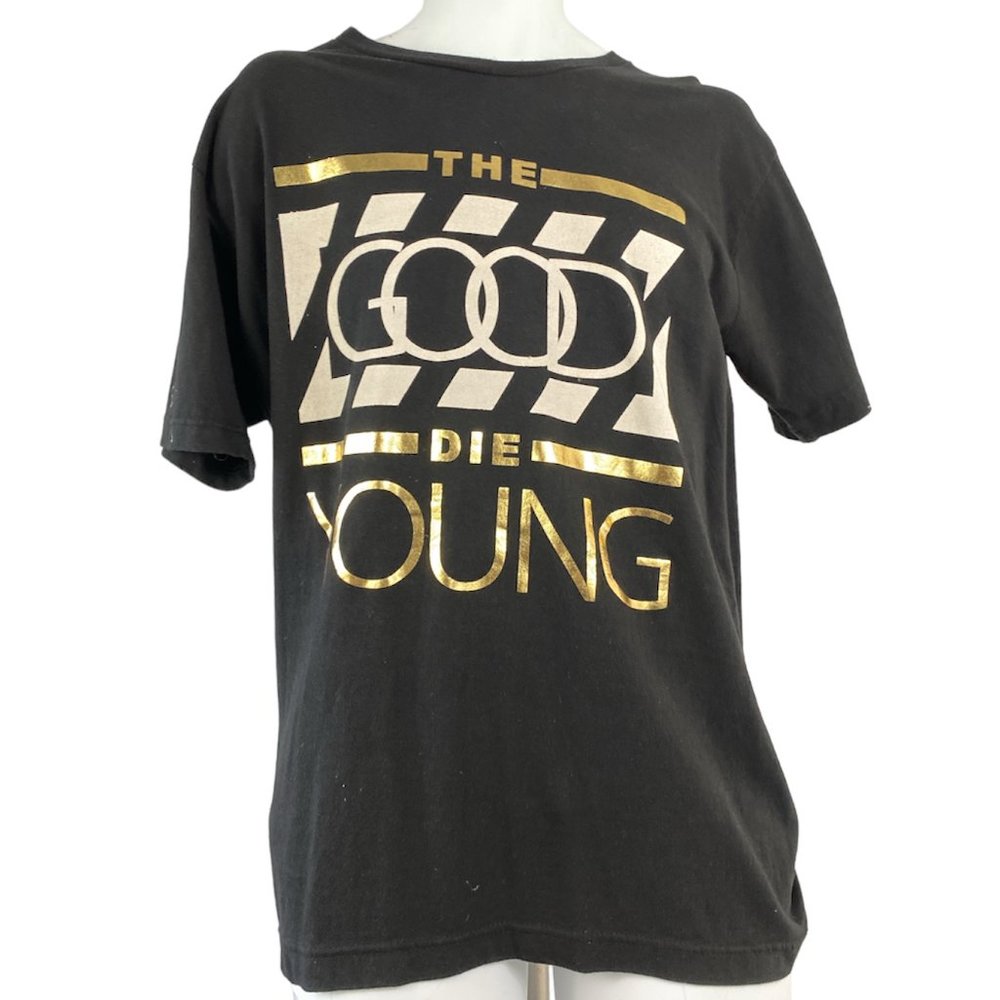 Sel Classic The Good Die Young Black Gold S/S T-Shirt Men's Unisex Size Large